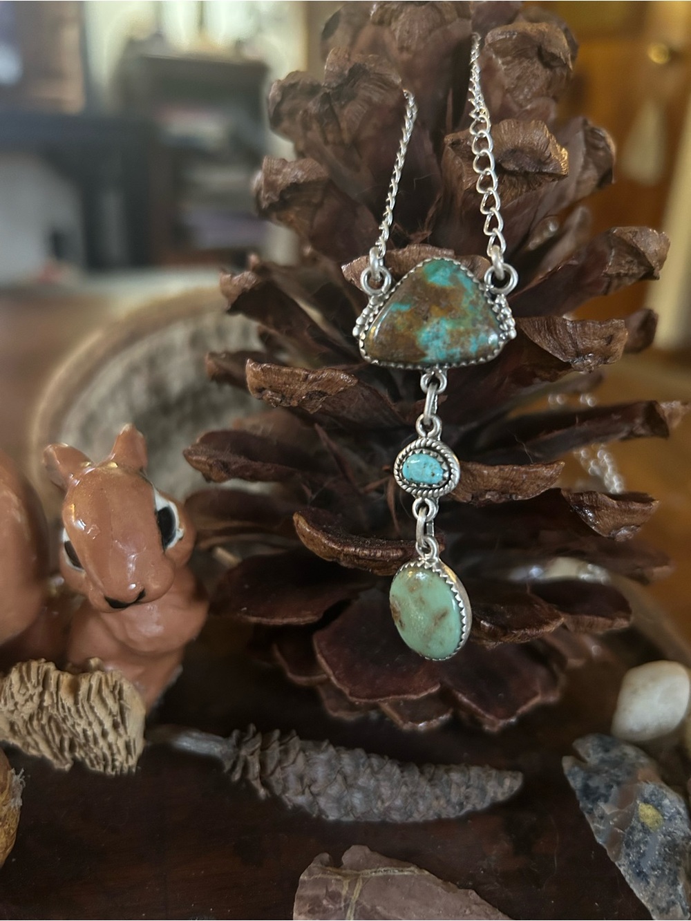 925 Sterling cripple creek and sierra Bella turquoise necklace